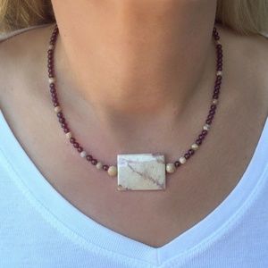 Jasper and Garnet Necklace